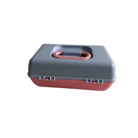 CABOODLES PInk Blue Stay Retro Edition Makeup Cosmetic Travel Case - Picture 7 of 10